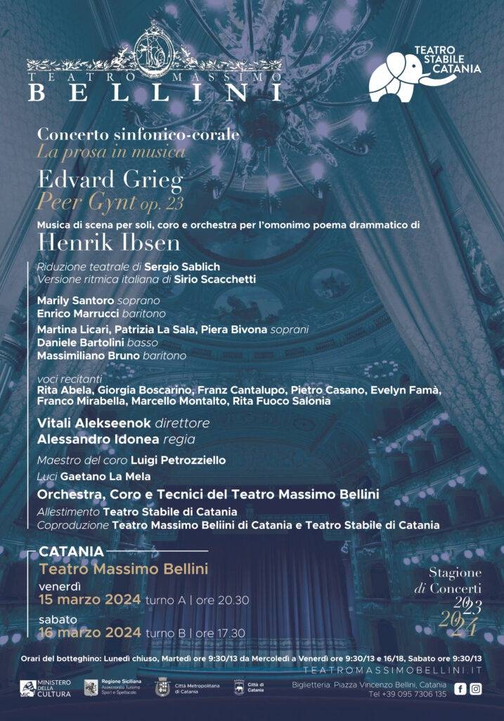 La Prosa In Musica Teatro Massimo Bellini Di Catania