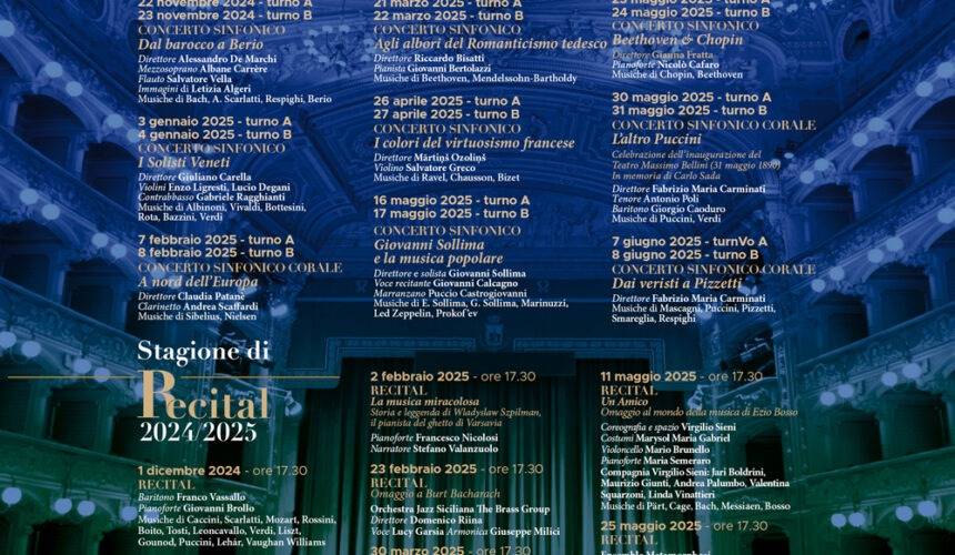 Aggiornamento Calendario Sinfonica e Recital 2025